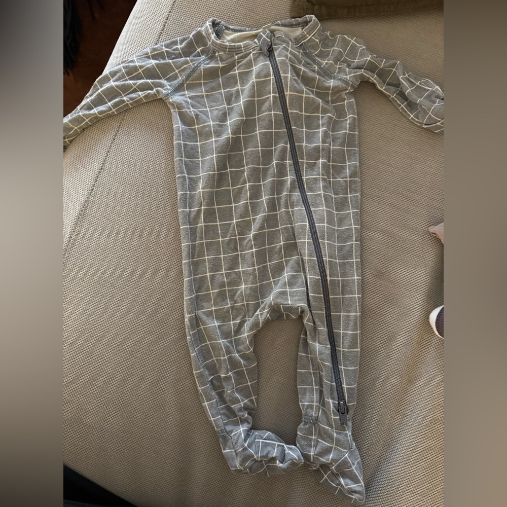 Quincy Mae 0-3M zipper onesie